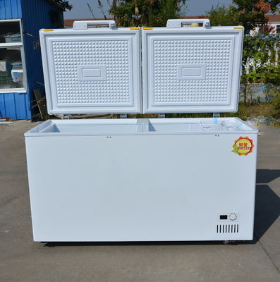 398L~1298L Horizontale vriezer Koelkast Leuke 2-deurs witte ijsvriezer