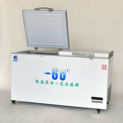 178L-1580L Grote capaciteit Diepe horizontale zeevruchten Ultra lage borst Horizontale vriezer