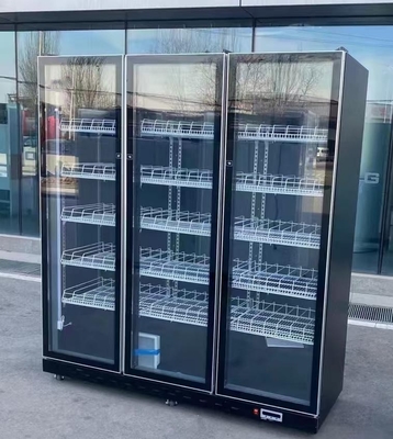 Luchtgekoelde glazen deur Verticaal rechtop Drink Bier Wijn Koelkast Kas Chiller