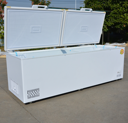 398L~1298L Horizontale vriezer Koelkast Leuke 2-deurs witte ijsvriezer