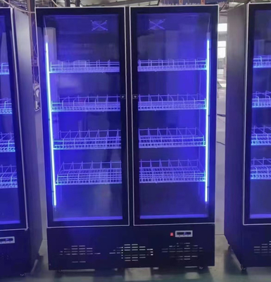 Op maat gemaakte dubbele deur vriezer in lichtpaars