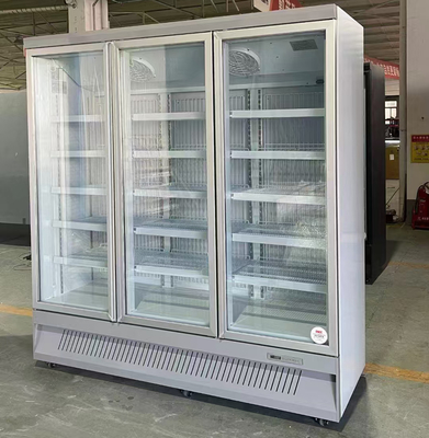 OEM supermarkt drankkoelkast met multi-klimaat koeling en wit glas deur
