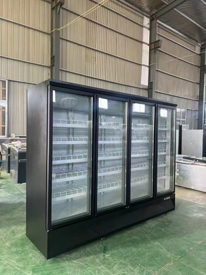 OEM supermarkt drankkoelkast met multi-klimaat koeling en wit glas deur