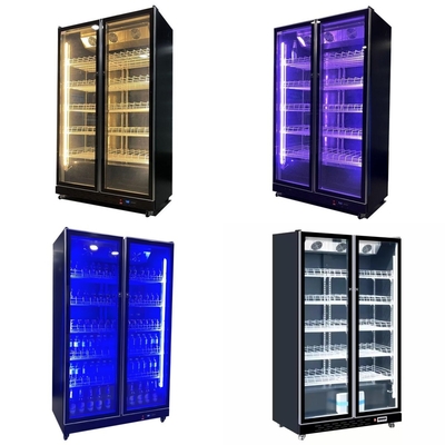 Gewicht KG 95-160kg Glas wijn display koeler met dubbele deuren en luchtkoeling