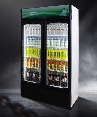 220V-240V/50HZ 60HZ 110V/60HZ Display koeler 2 deuren Winkel Drinks koelkast
