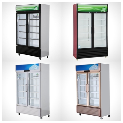 220V-240V/50HZ 60HZ 110V/60HZ Display koeler 2 deuren Winkel Drinks koelkast