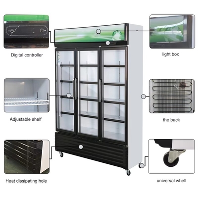 220V-240V/50HZ 60HZ 110V/60HZ Display koeler 2 deuren Winkel Drinks koelkast