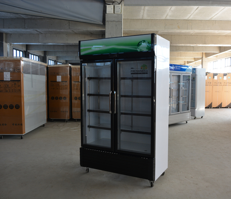 220V-240V/50HZ 60HZ 110V/60HZ Display koeler 2 deuren Winkel Drinks koelkast