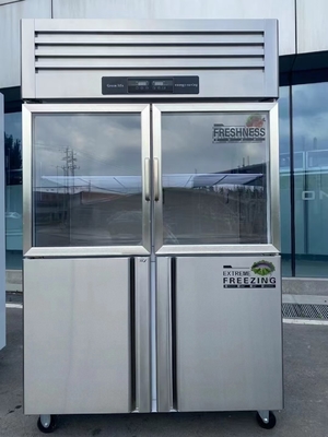 Verticale koelkast koelkast vriezer aangepaste afmetingen en R600a/R290a koelmiddel