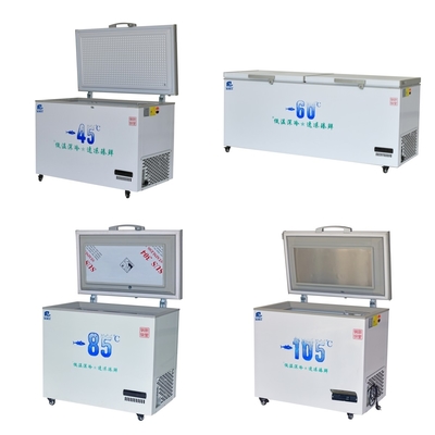 8.5-10cm Foam laag Ultra-Low Chest Freezer voor grote capaciteit -60°C Seafood opslag