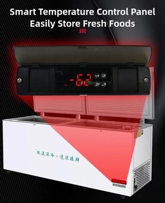 8.5-10cm Foam laag Ultra-Low Chest Freezer voor grote capaciteit -60°C Seafood opslag
