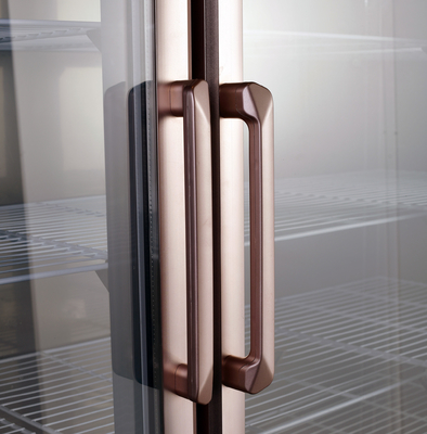 Vlekvrye staal 304/201 Keuken Verticale koelkast met commerciële glas display showcase