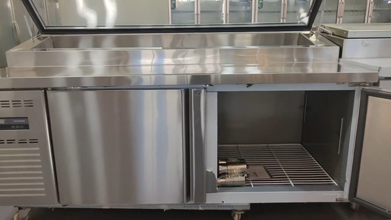 110V/60HZ 2-deurs koelmachine van roestvrij staal voor koelinstallaties in commerciële keukens