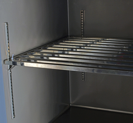 Commerciële keuken zesdeurs glazen koeler met koelkastoplossingen van roestvrij staal